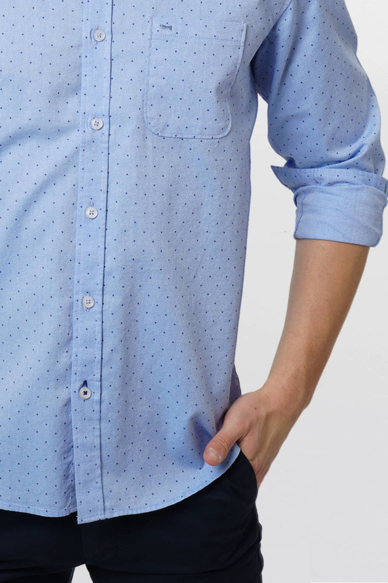 BASICS SLIM FIT PRINTED SHIRT