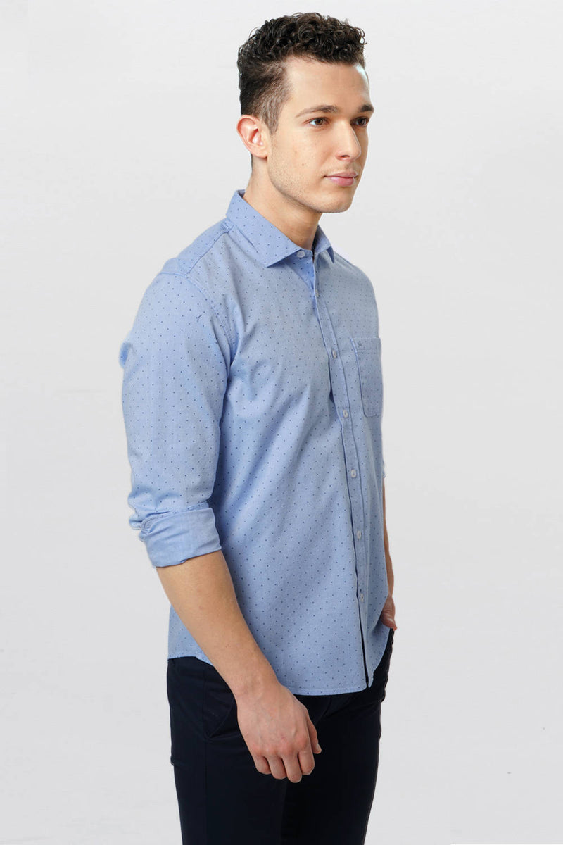 BASICS SLIM FIT PRINTED SHIRT