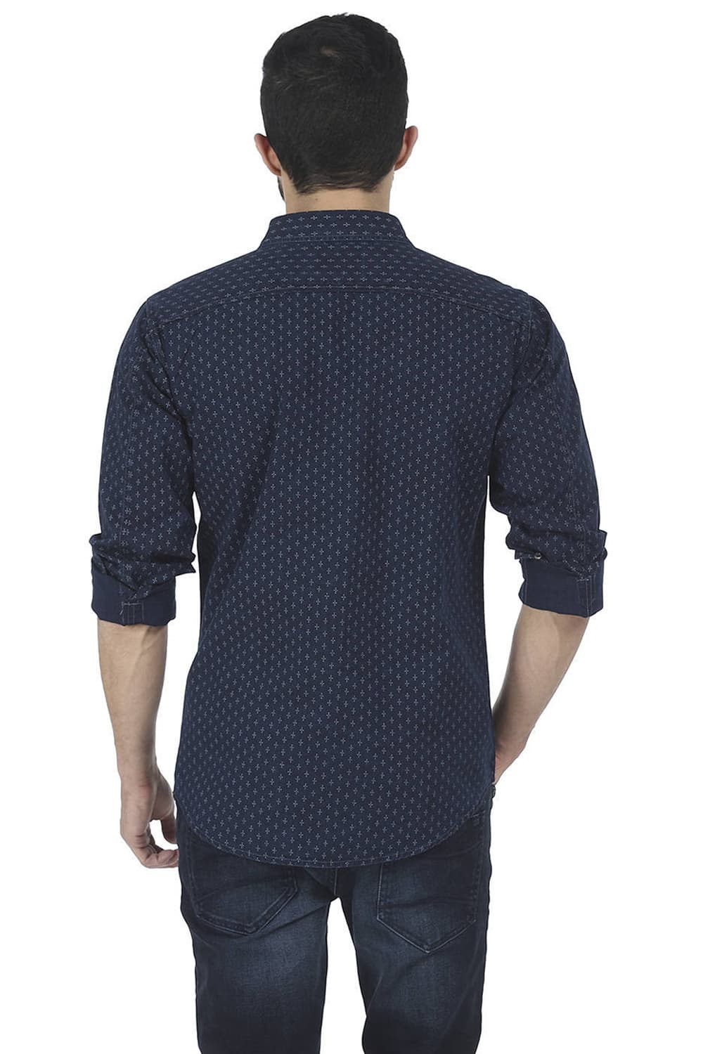 BASICS SLIM FIT PRINTED SHIRT