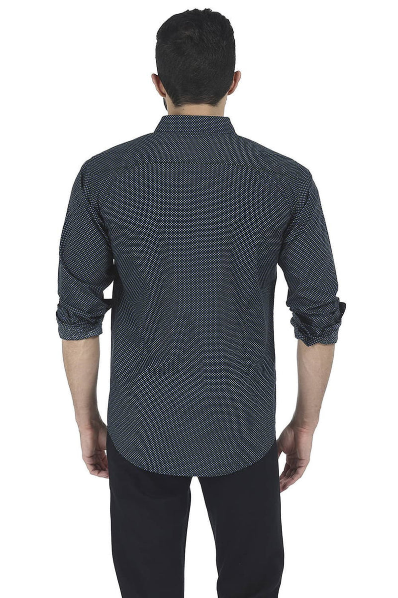 BASICS SLIM FIT PRINTED SHIRT