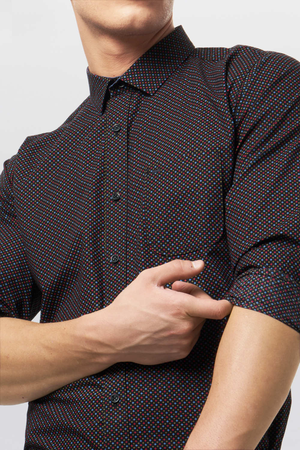 BASICS SLIM FIT PRINTED SHIRT