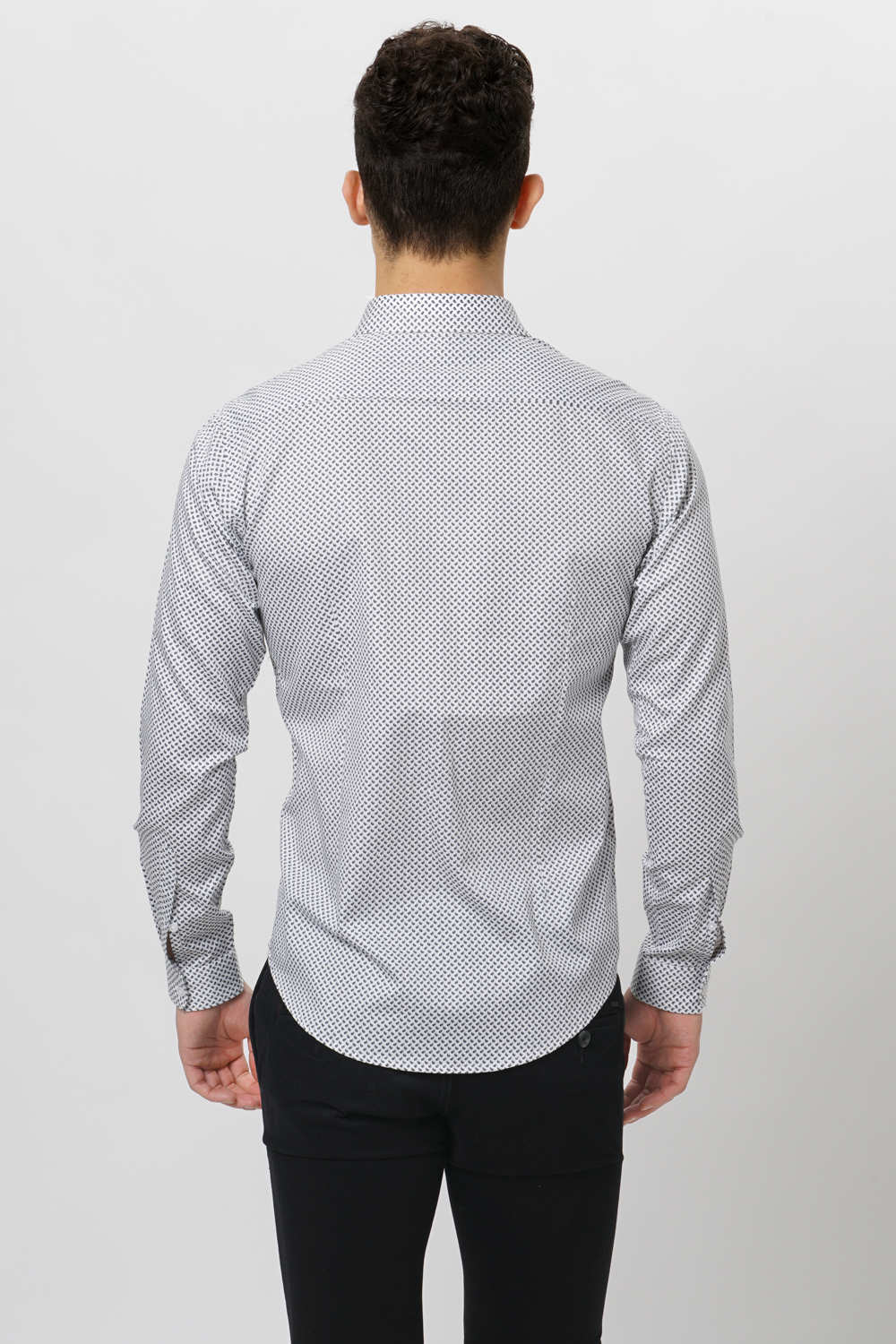 BASICS SLIM FIT PRINTED SHIRT