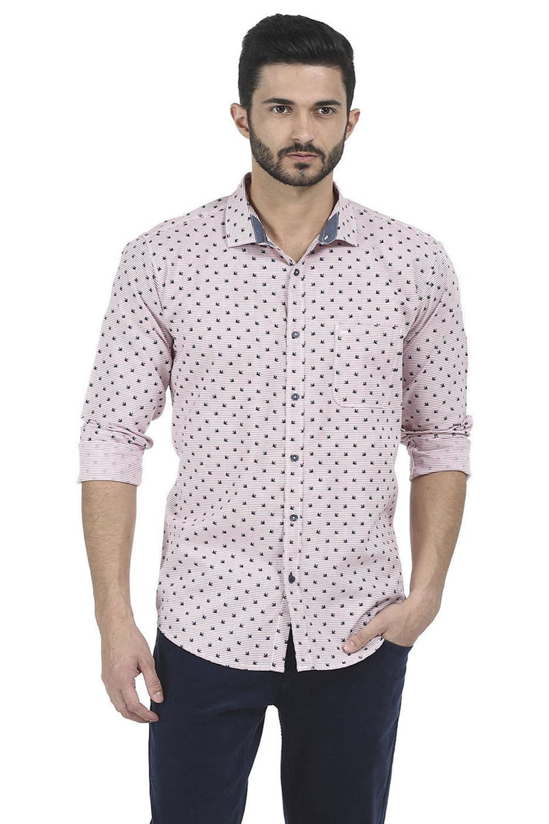 BASICS SLIM FIT PRINTED SHIRT