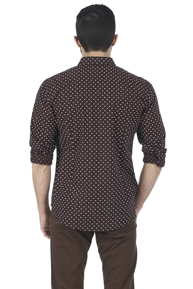 BASICS SLIM FIT PRINTED SHIRT