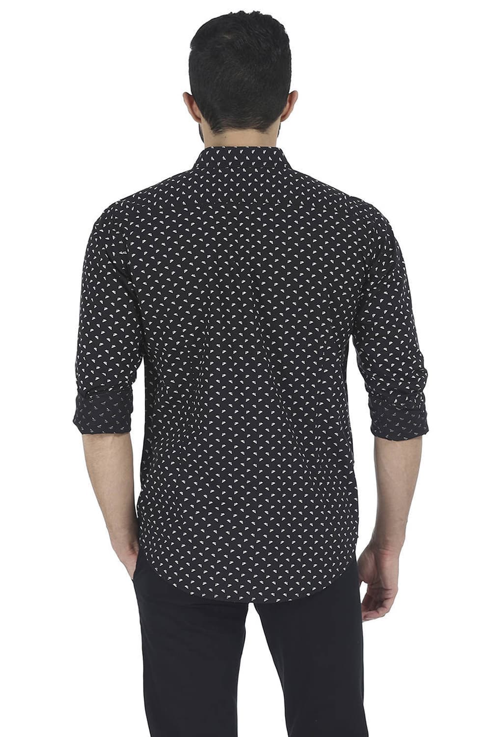 BASICS SLIM FIT PRINTED SHIRT