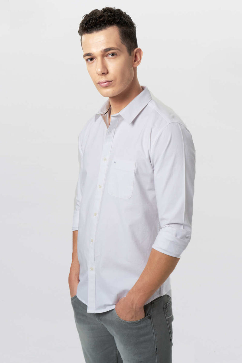 BASICS SLIM FIT CHAMBRAY SHIRT