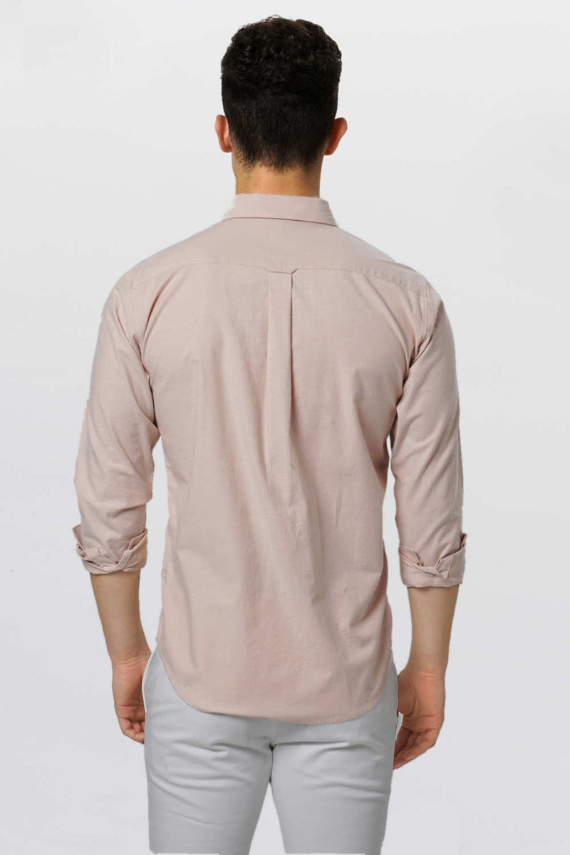 BASICS SLIM FIT CHAMBRAY SHIRT