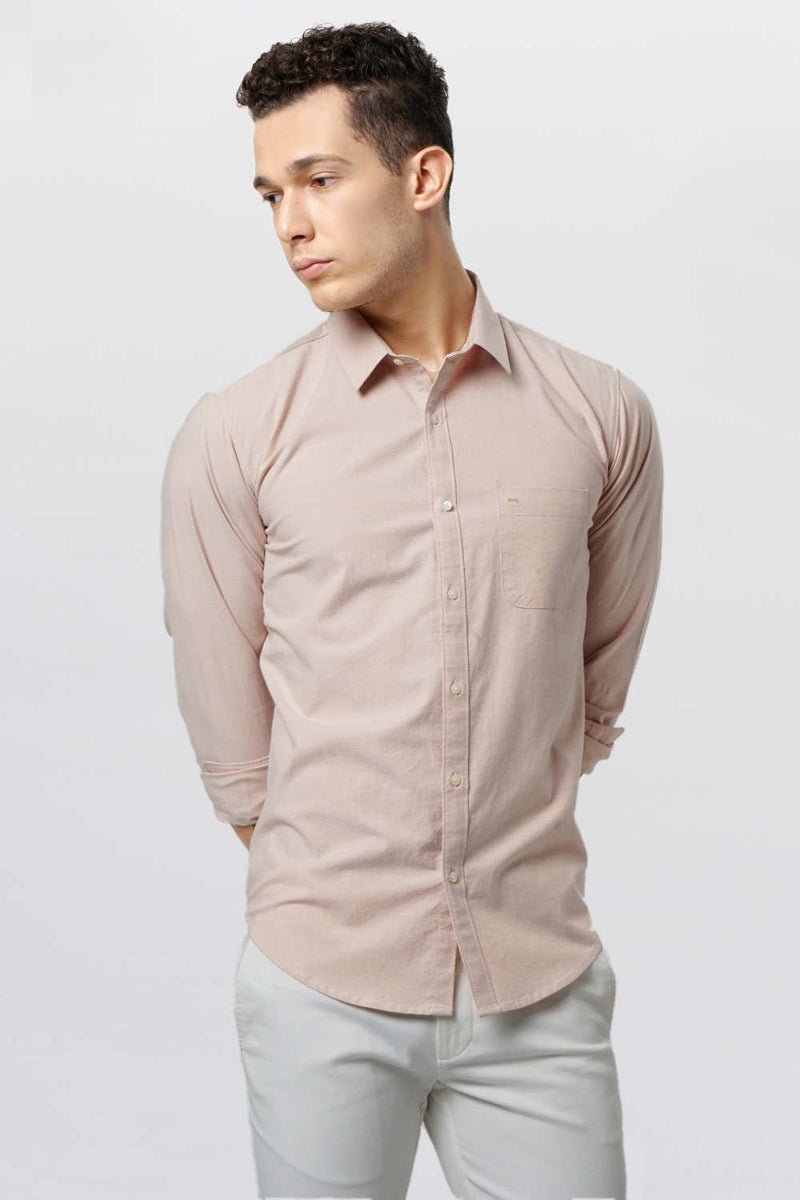 BASICS SLIM FIT CHAMBRAY SHIRT