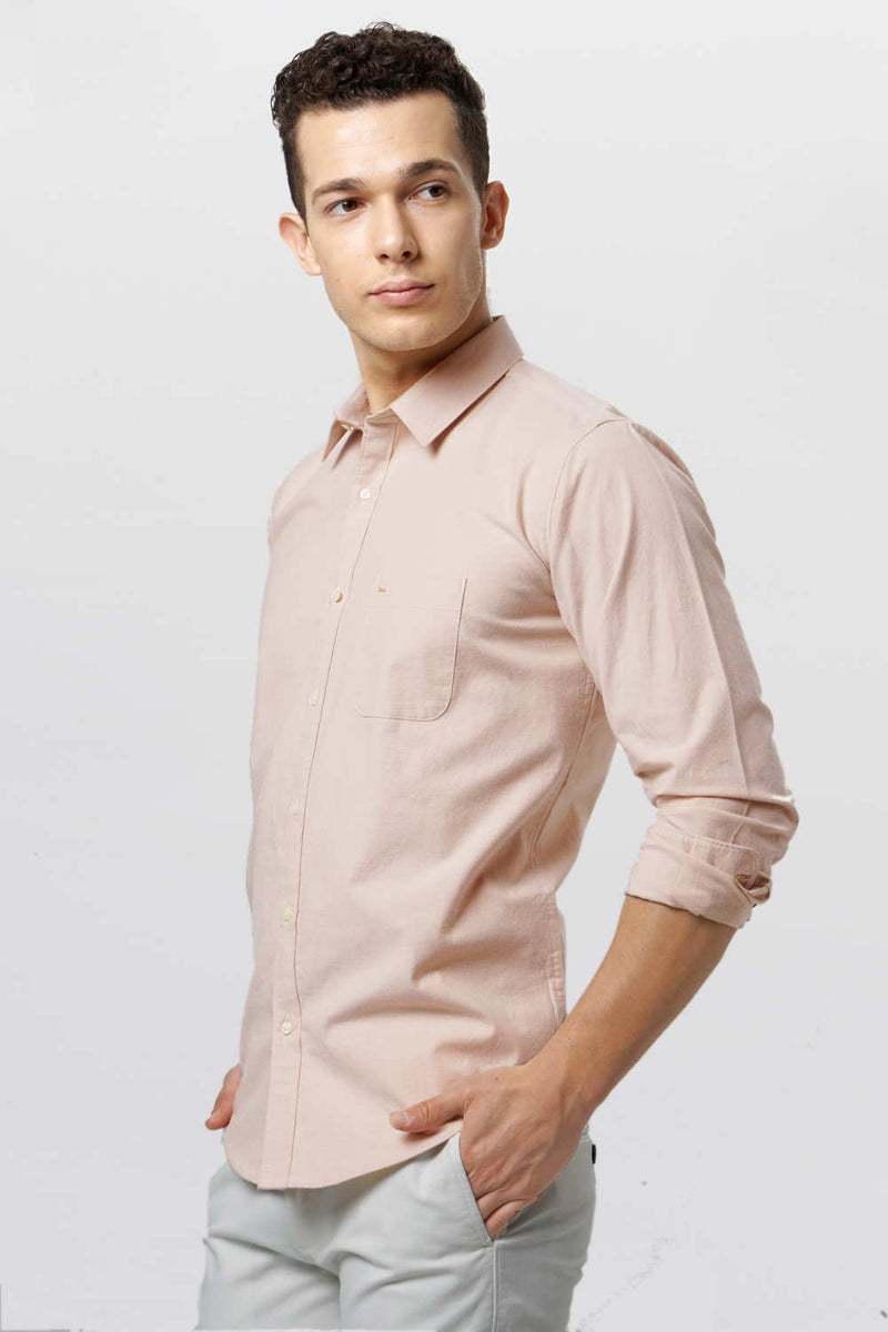 BASICS SLIM FIT CHAMBRAY SHIRT