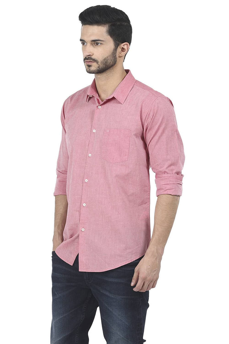 BASICS SLIM FIT CHAMBRAY SHIRT