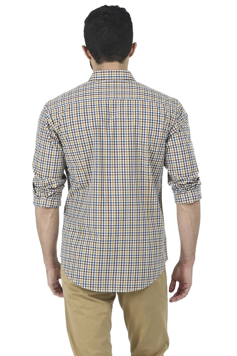 BASICS SLIM FIT CHECKS SHIRT