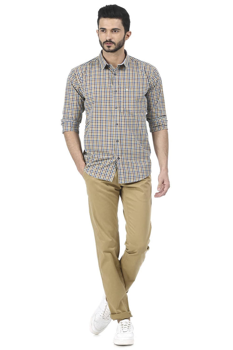 BASICS SLIM FIT CHECKS SHIRT