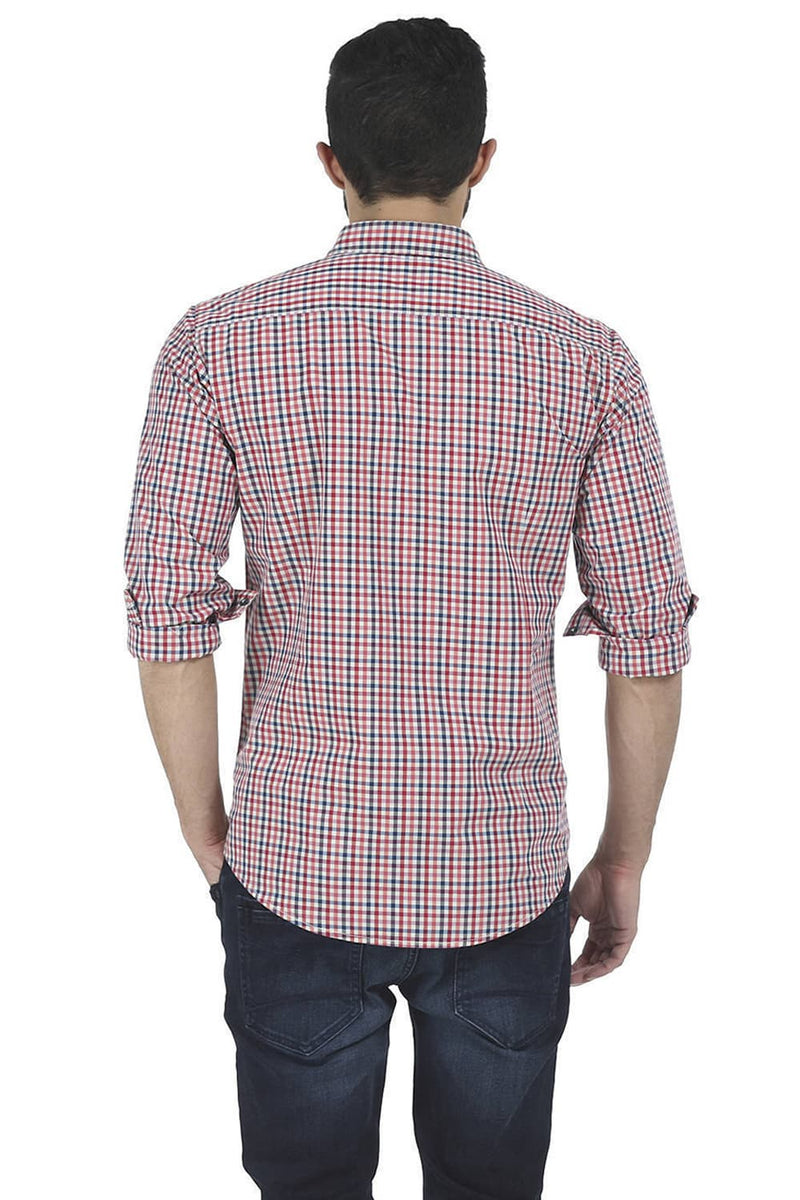 BASICS SLIM FIT CHECKS SHIRT