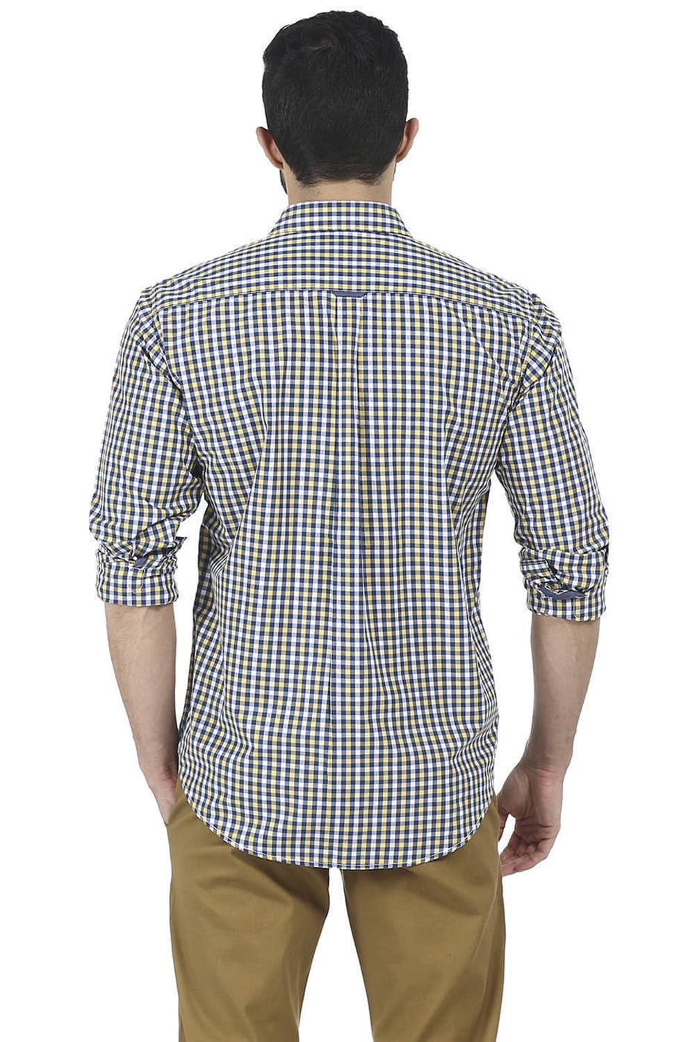 BASICS SLIM FIT CHECKS SHIRT