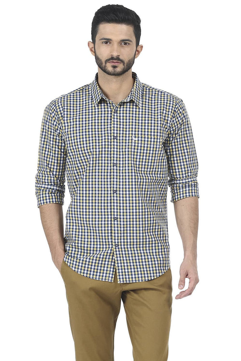 BASICS SLIM FIT CHECKS SHIRT