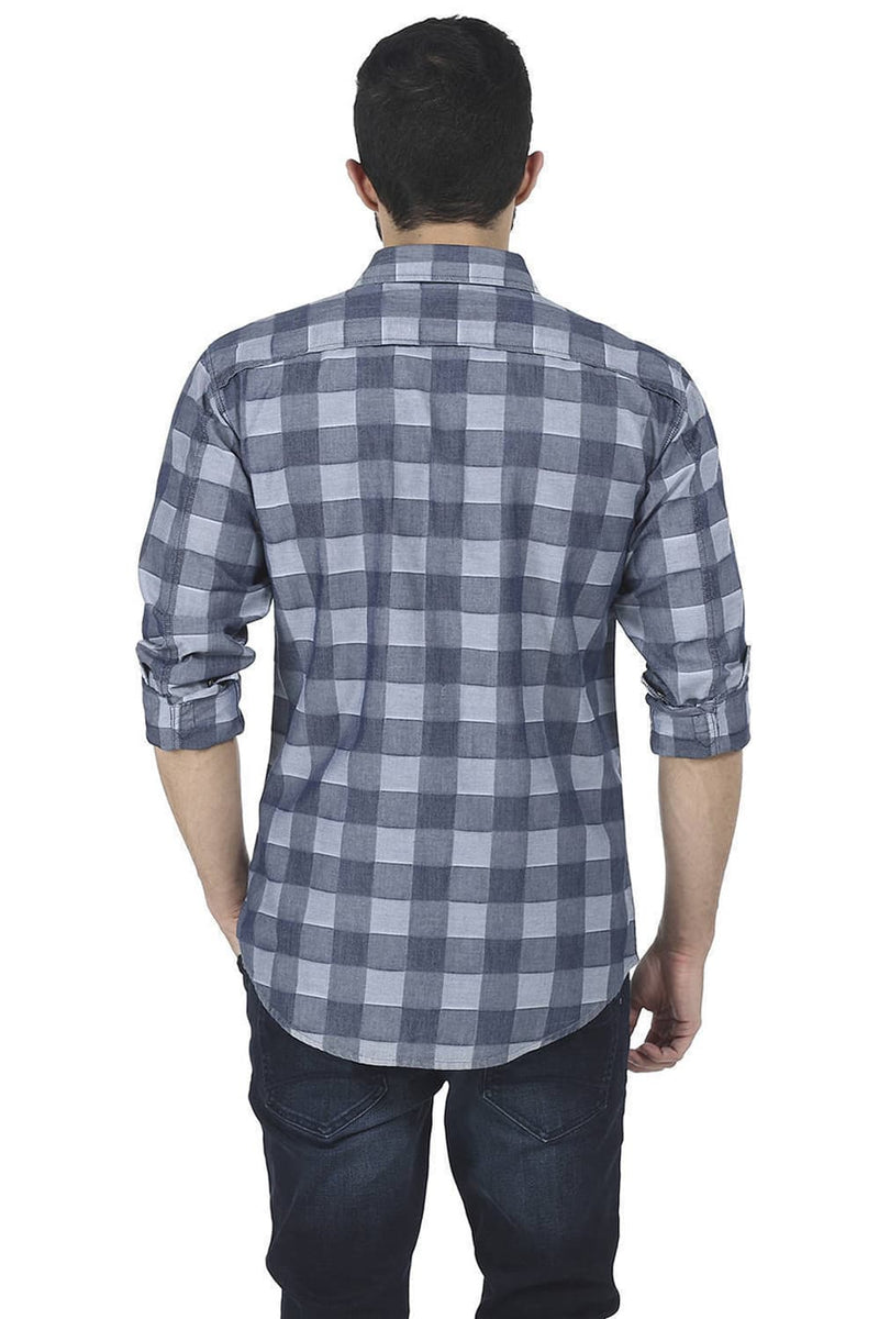 BASICS SLIM FIT CHECKS SHIRT