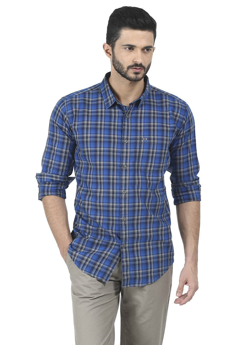 BASICS SLIM FIT CHECKS SHIRT