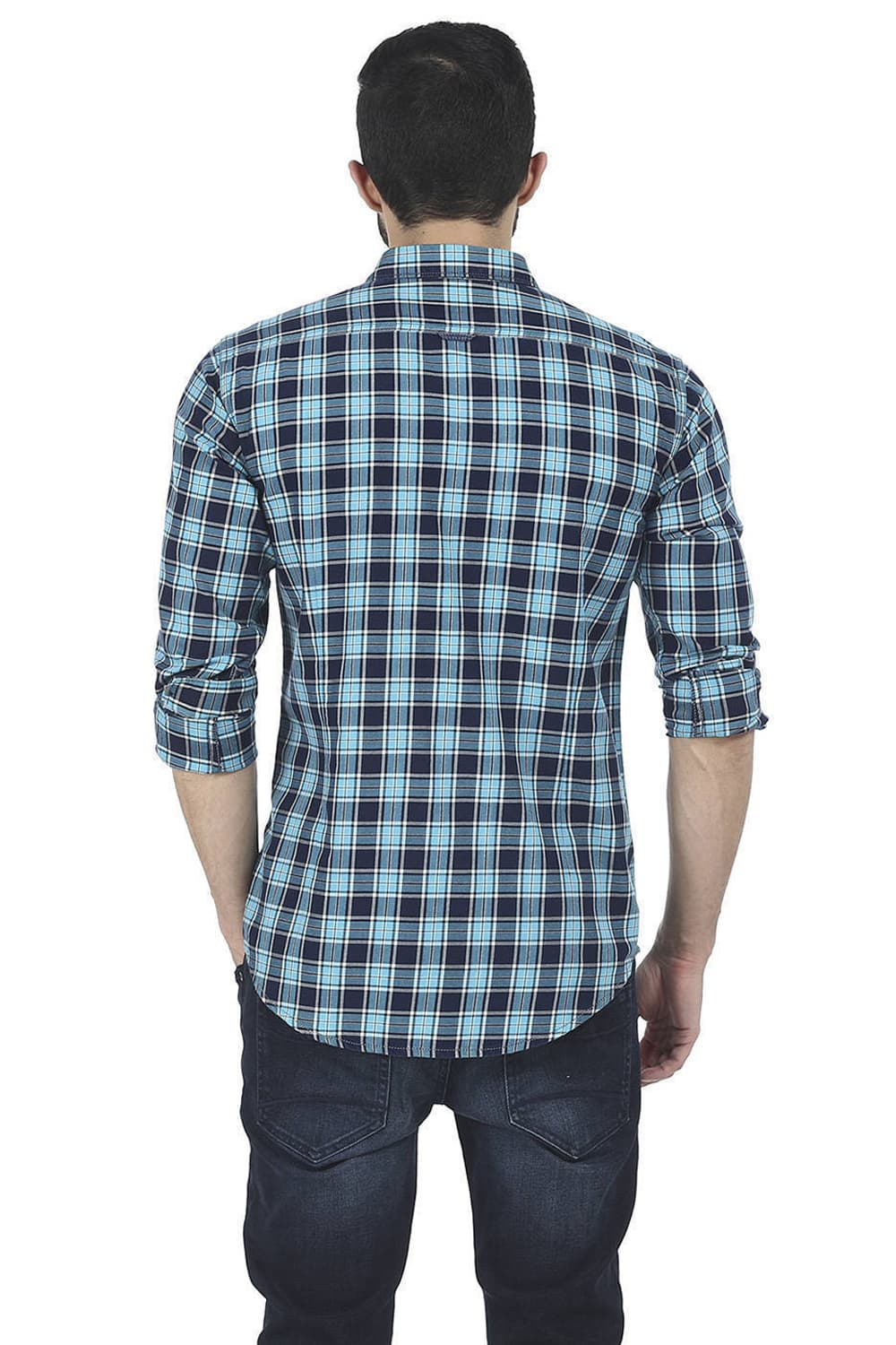 BASICS SLIM FIT CHECKS SHIRT