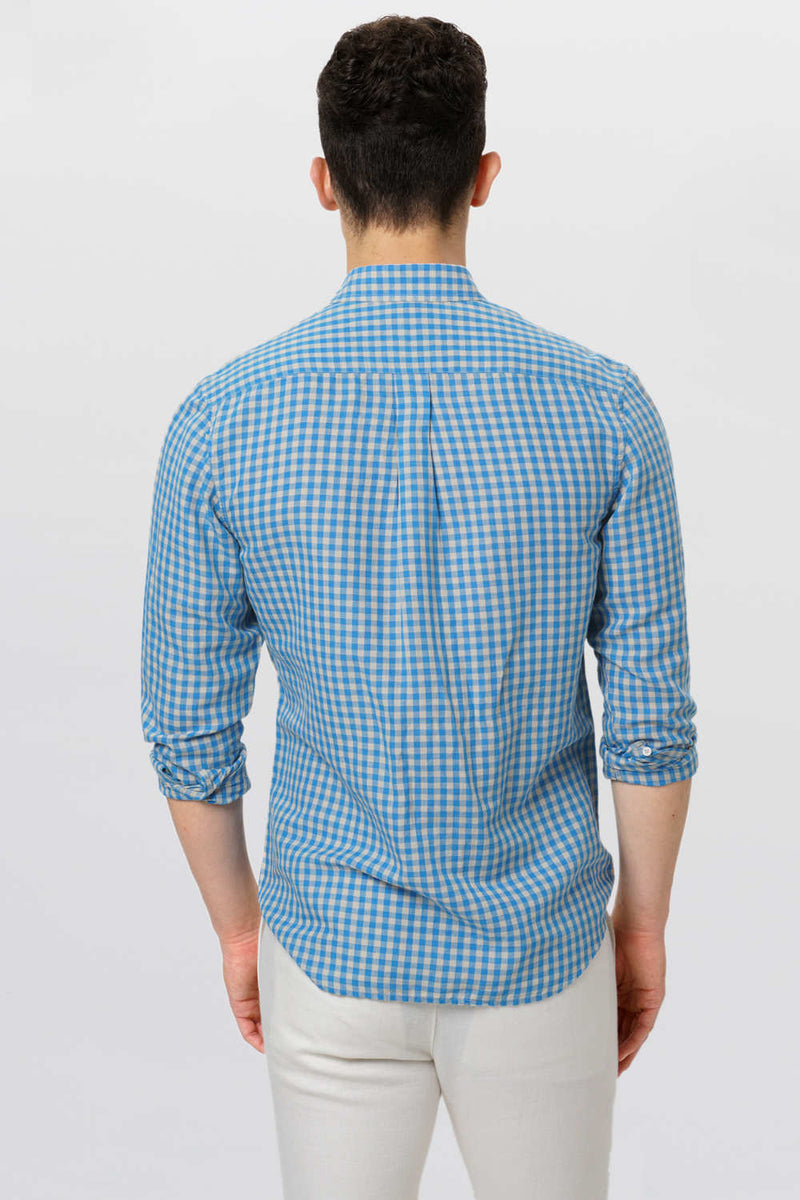 BASICS SLIM FIT CHECKS SHIRT