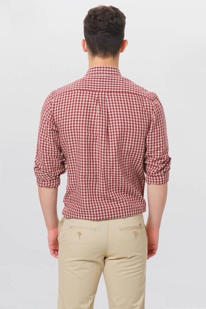 BASICS SLIM FIT CHECKS SHIRT