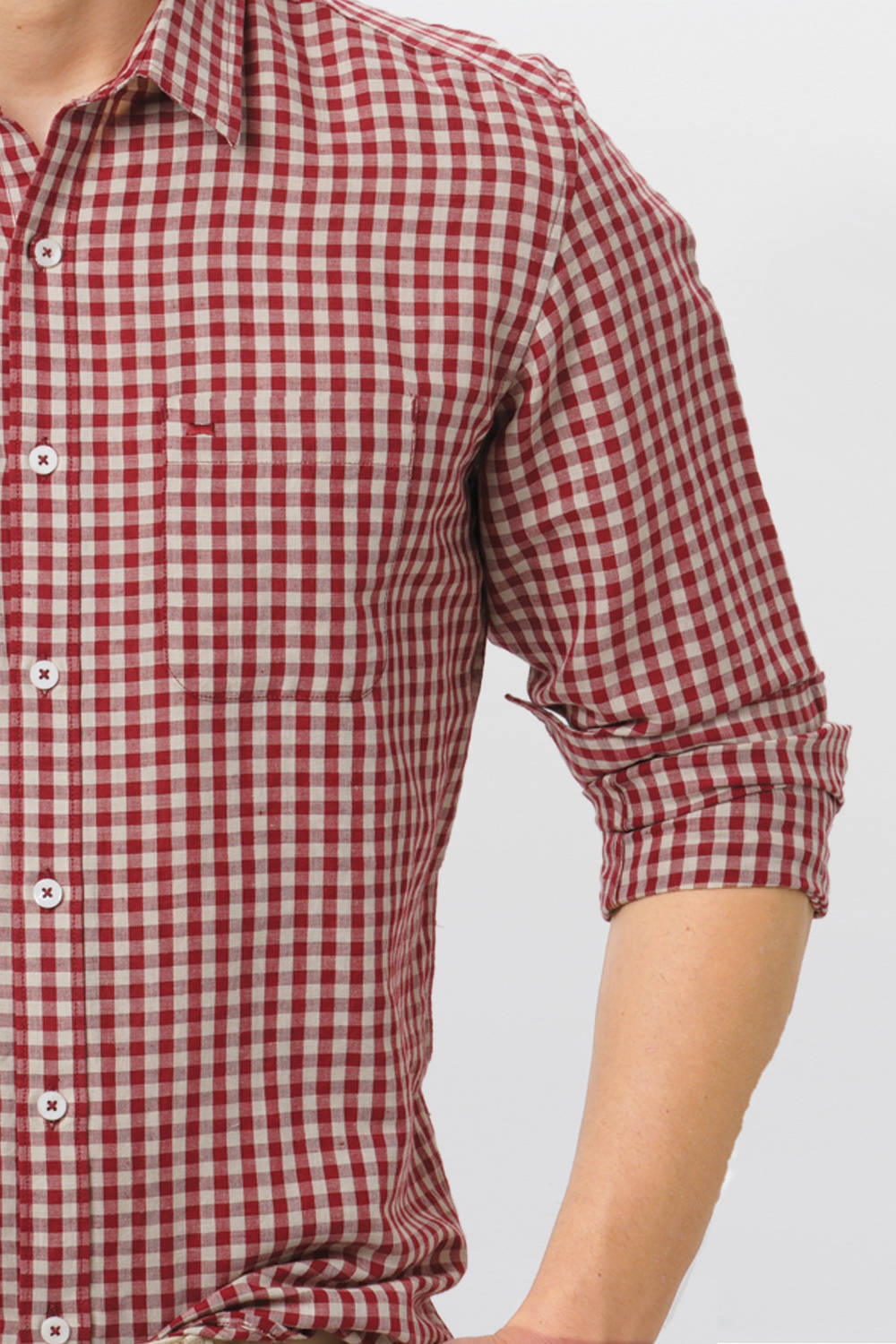 BASICS SLIM FIT CHECKS SHIRT