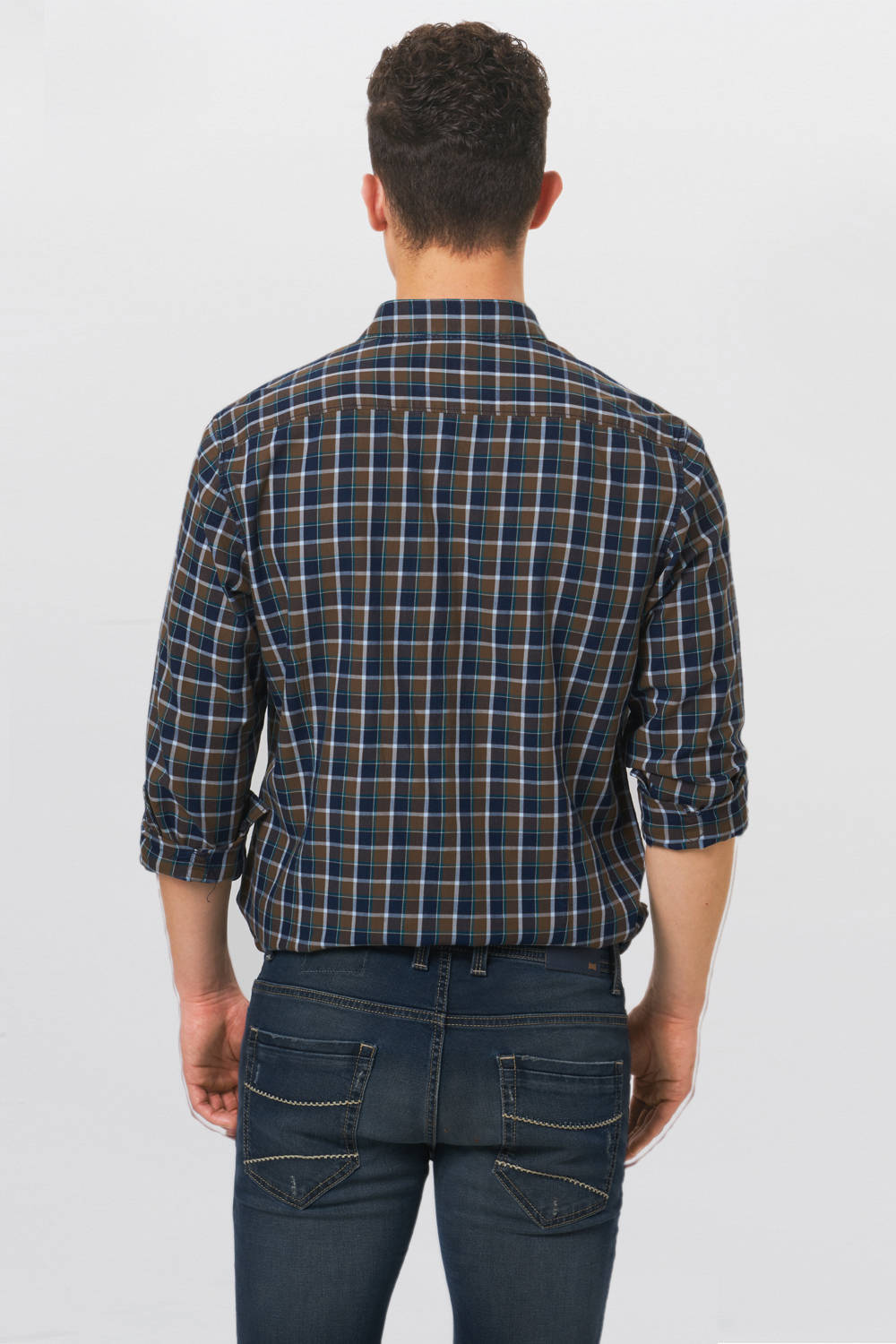 BASICS SLIM FIT CHECKS SHIRT