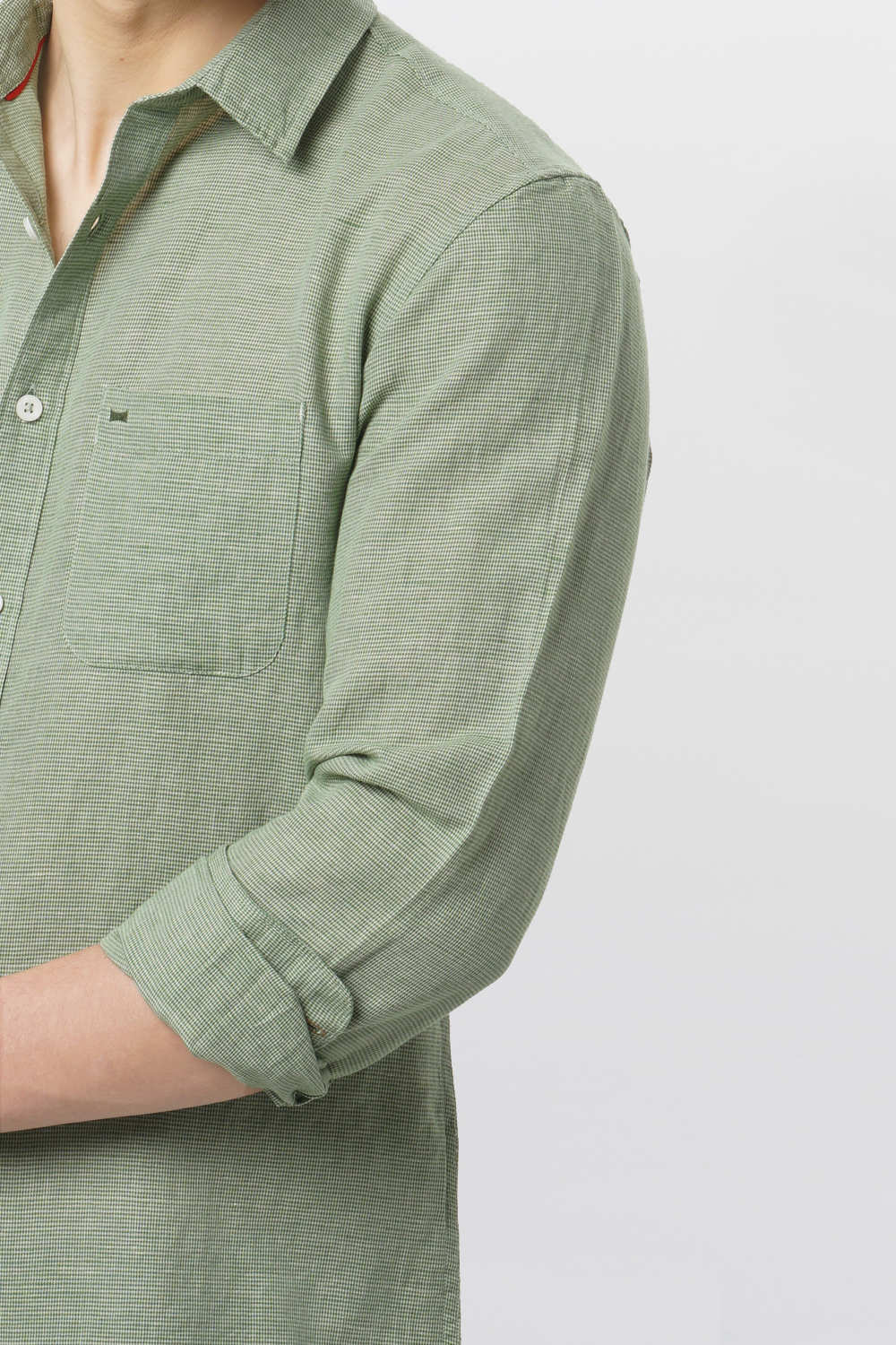 BASICS SLIM FIT DOBBY SHIRT