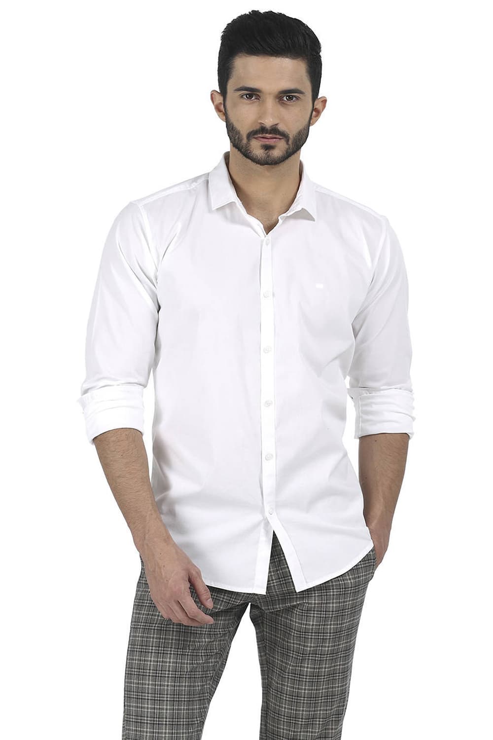 BASICS SLIM FIT STRETCH SHIRT