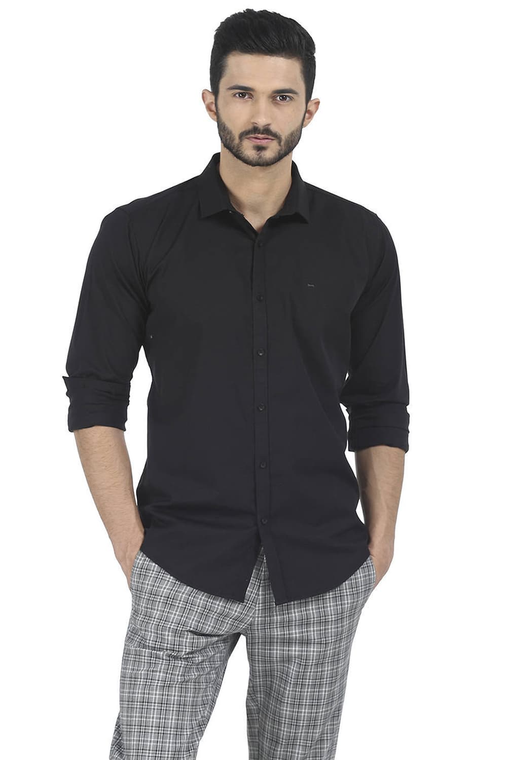 BASICS SLIM FIT STRETCH SHIRT