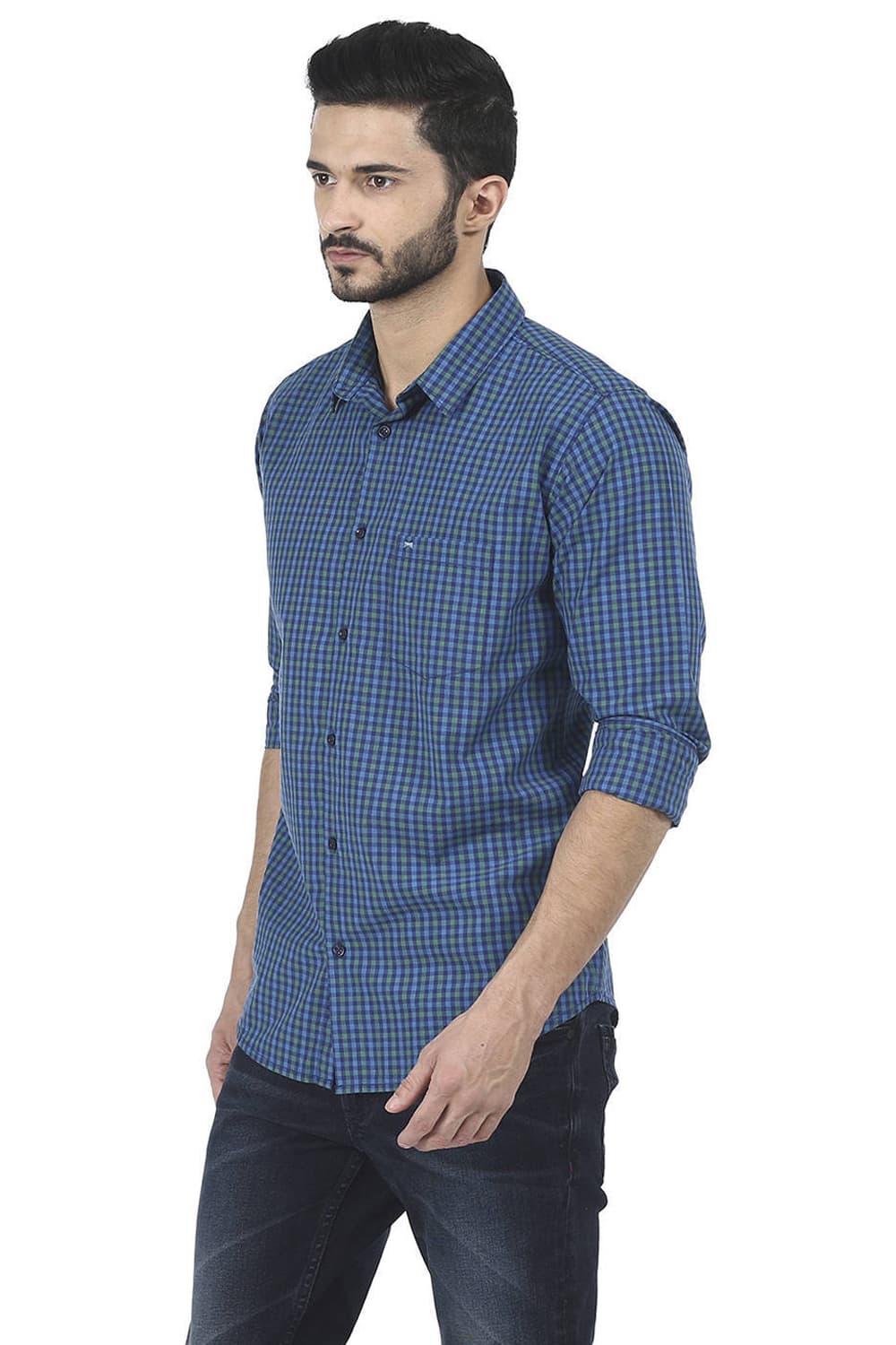 BASICS SLIM FIT FILA FIL CHECKS SHIRT