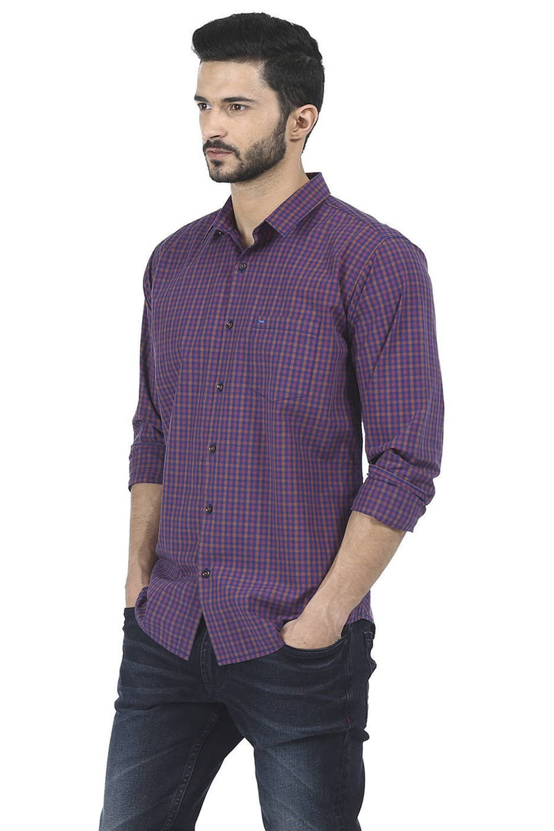 BASICS SLIM FIT FILA FIL CHECKS SHIRT