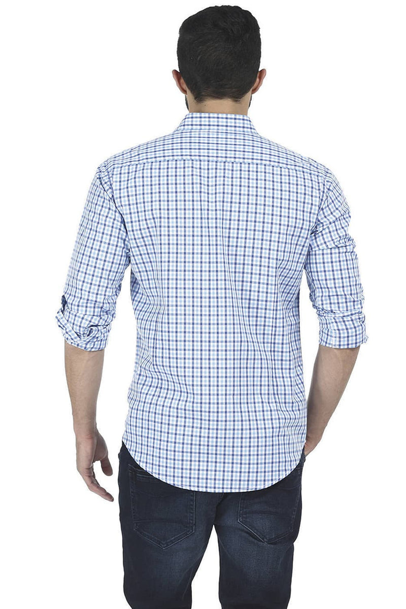 BASICS SLIM FIT CHECKS SHIRT