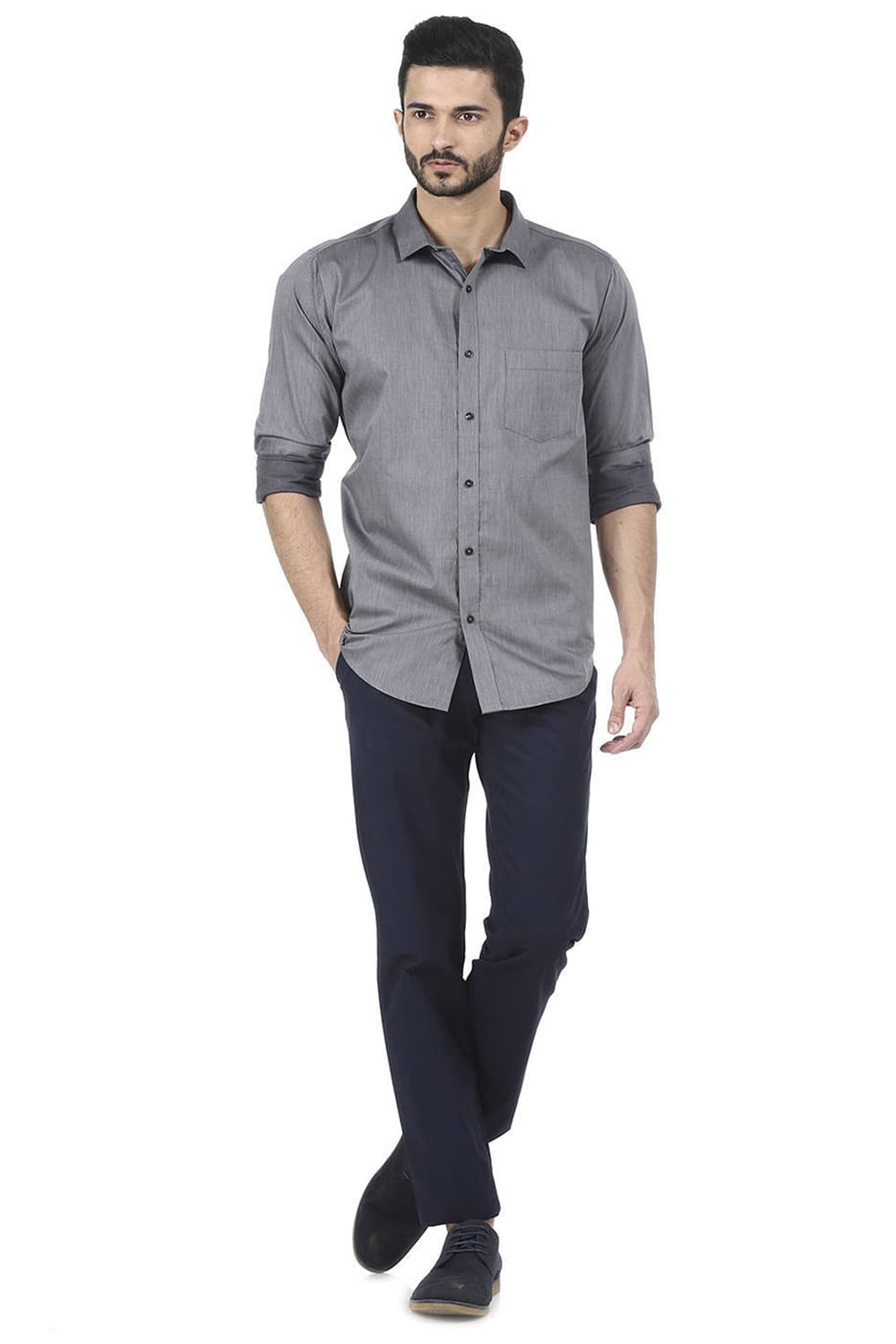 BASICS SLIM FIT TWILL SHIRT