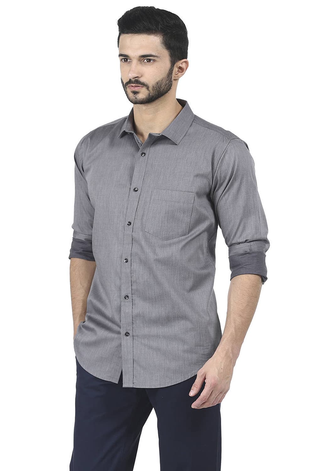 BASICS SLIM FIT TWILL SHIRT