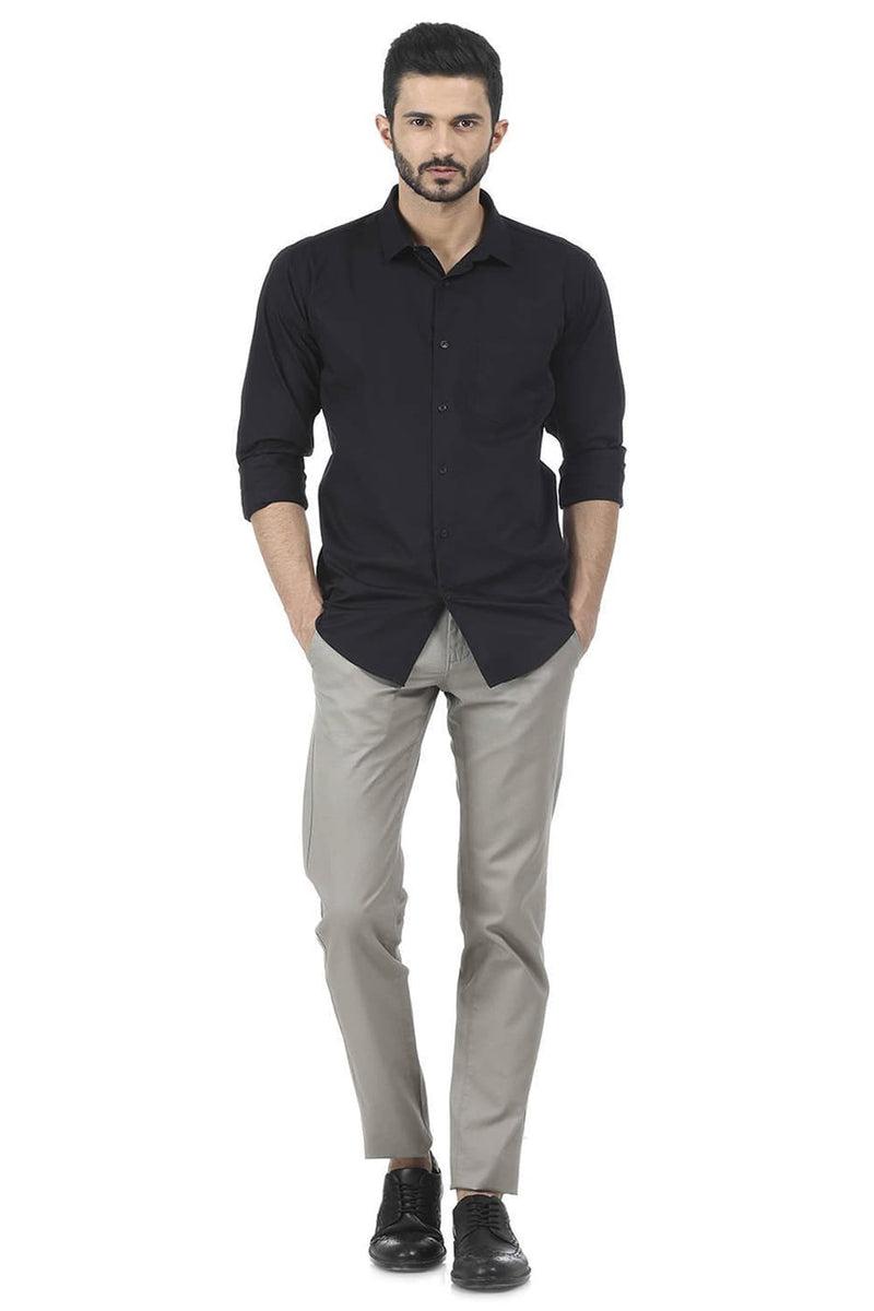 BASICS SLIM FIT TWILL SHIRT