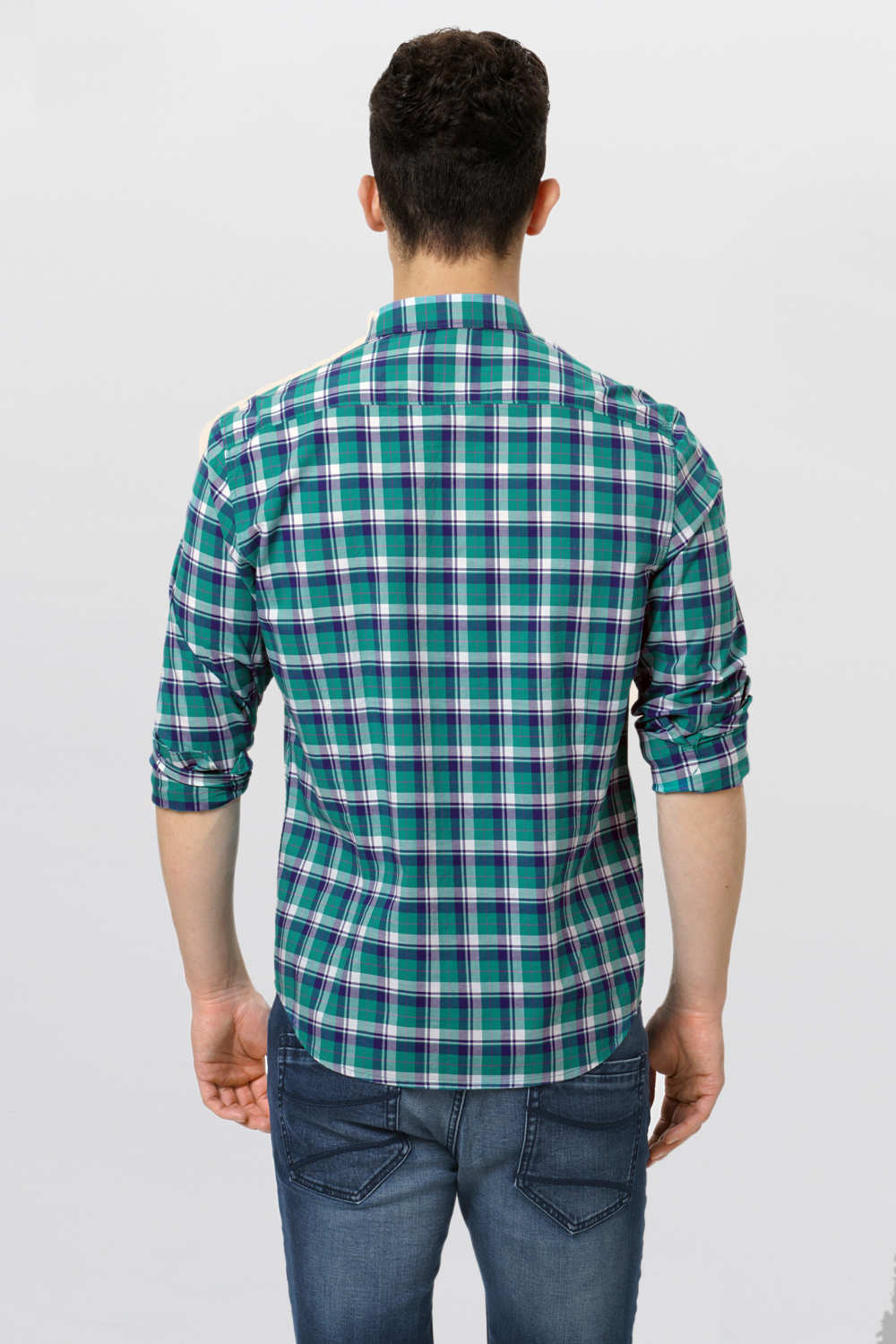 BASICS SLIM FIT CHECKS SHIRT