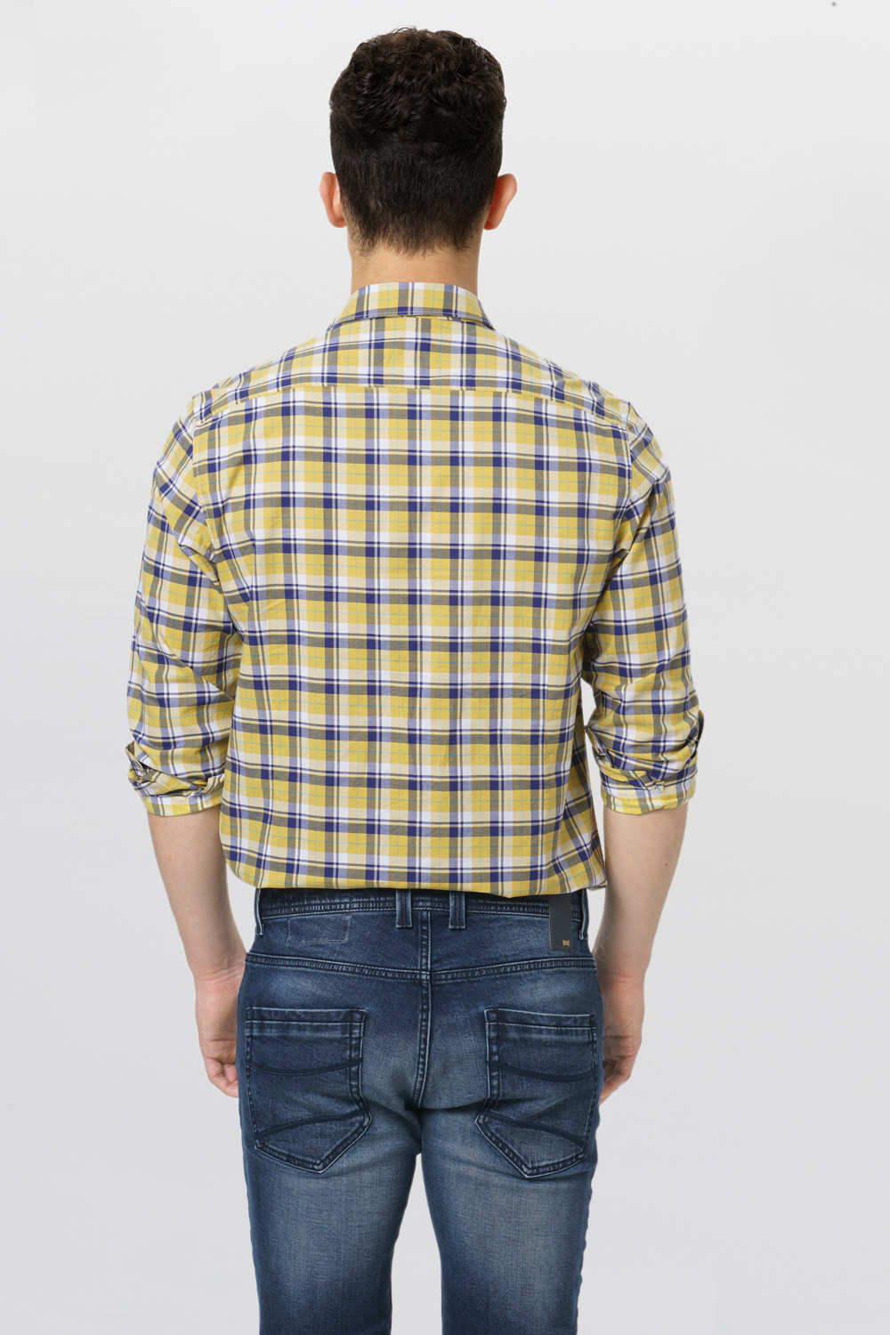 BASICS SLIM FIT CHECKS SHIRT