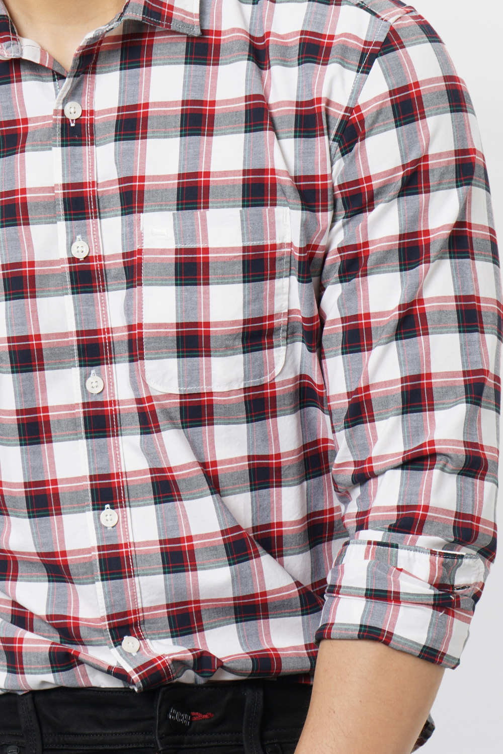 BASICS SLIM FIT CHECKS SHIRT