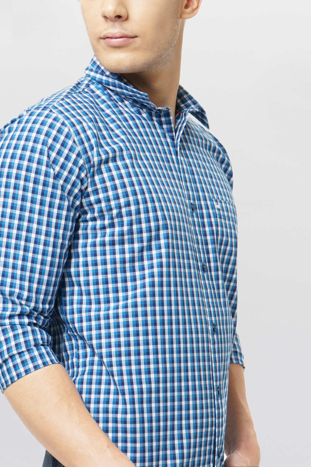 BASICS SLIM FIT CHECKS SHIRT