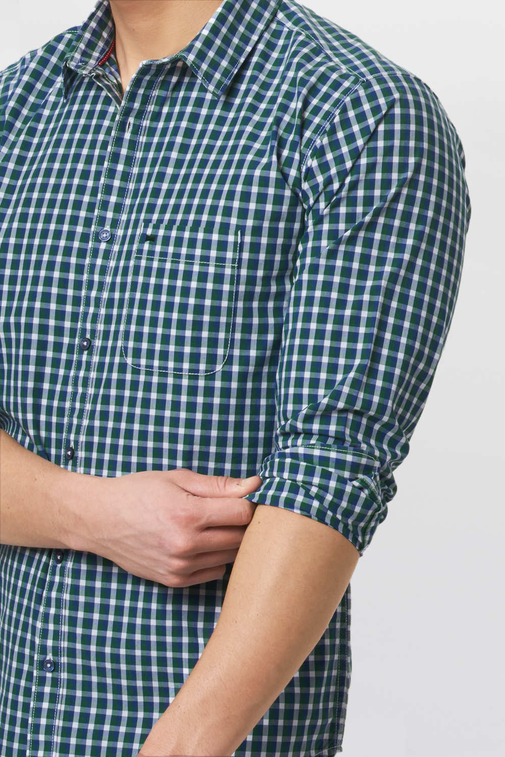 BASICS SLIM FIT CHECKS SHIRT