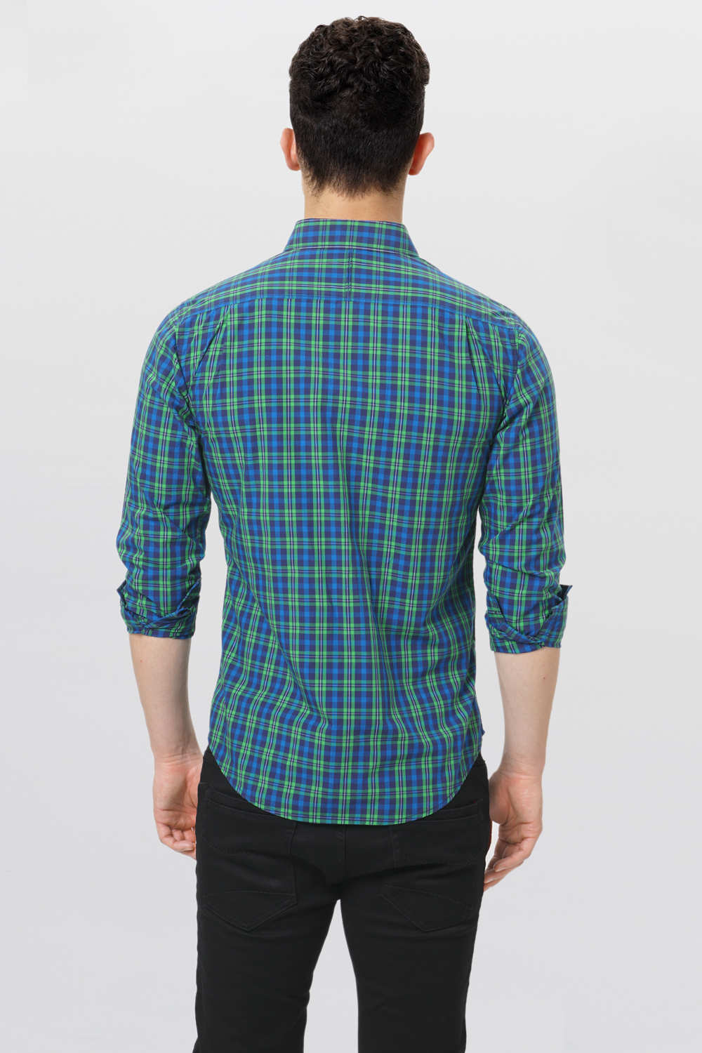 BASICS SLIM FIT CHECKS SHIRT