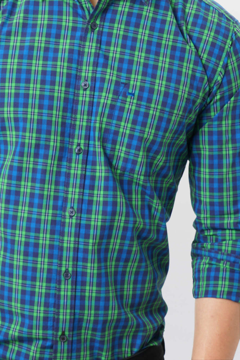 BASICS SLIM FIT CHECKS SHIRT