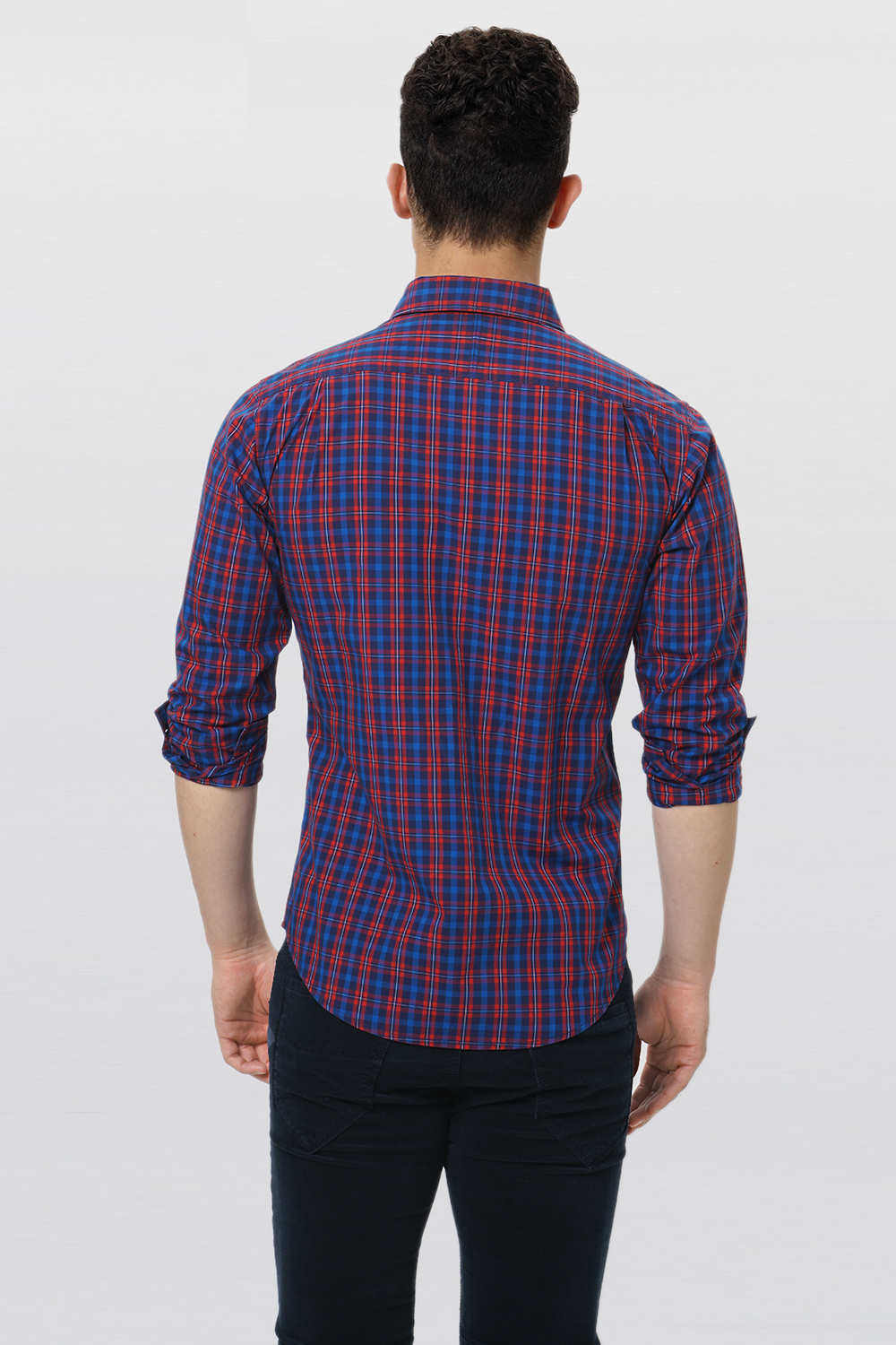 BASICS SLIM FIT CHECKS SHIRT