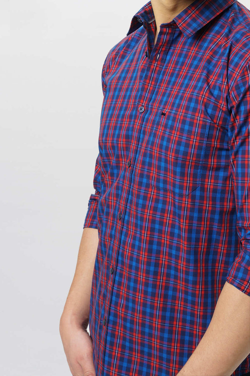 BASICS SLIM FIT CHECKS SHIRT