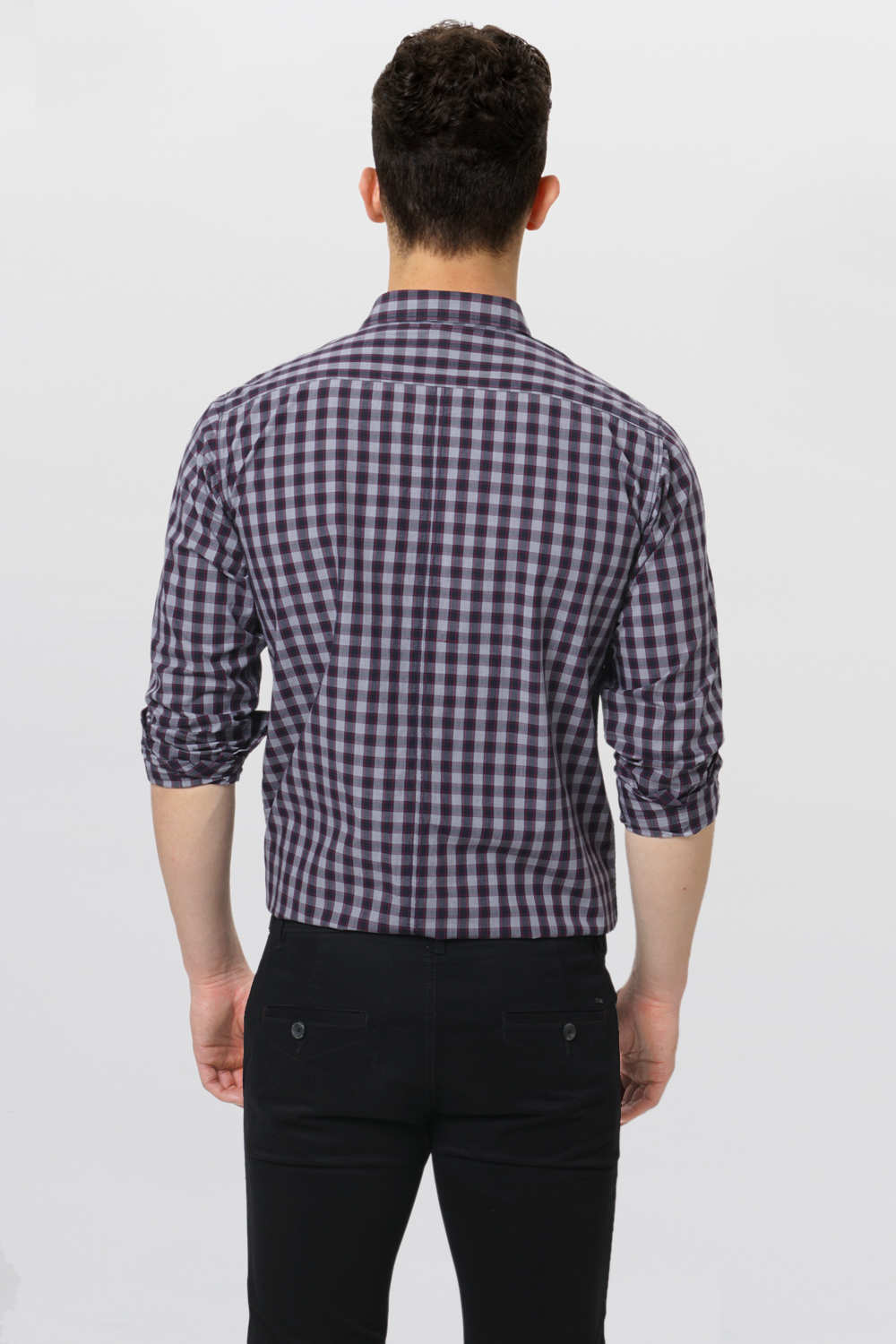 BASICS SLIM FIT CHECKS SHIRT