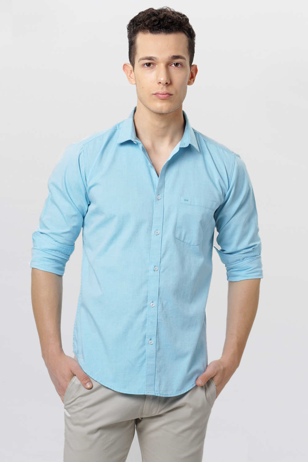 BASICS SLIM FIT OXFORD SHIRT