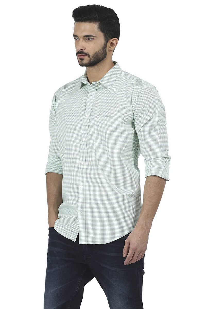 BASICS SLIM FIT CHECKS SHIRT