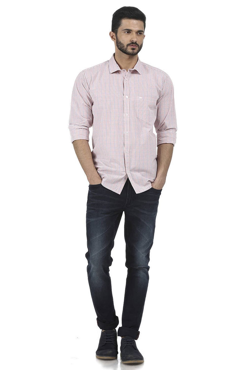 BASICS SLIM FIT CHECKS SHIRT