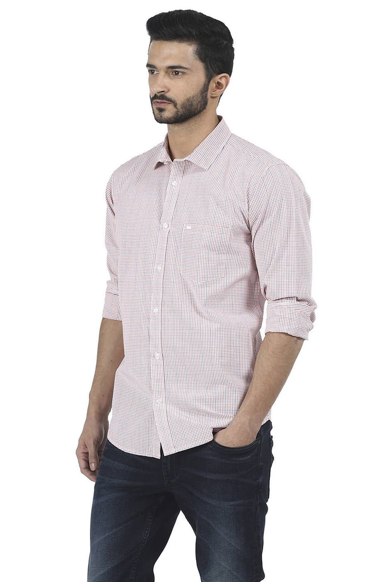 BASICS SLIM FIT CHECKS SHIRT