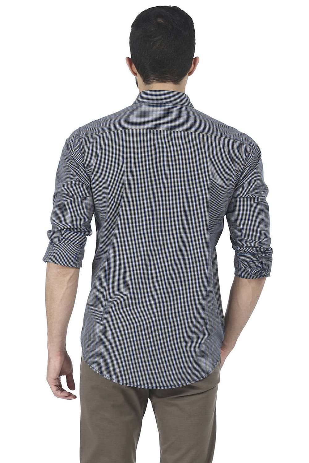 BASICS SLIM FIT CHECKS SHIRT